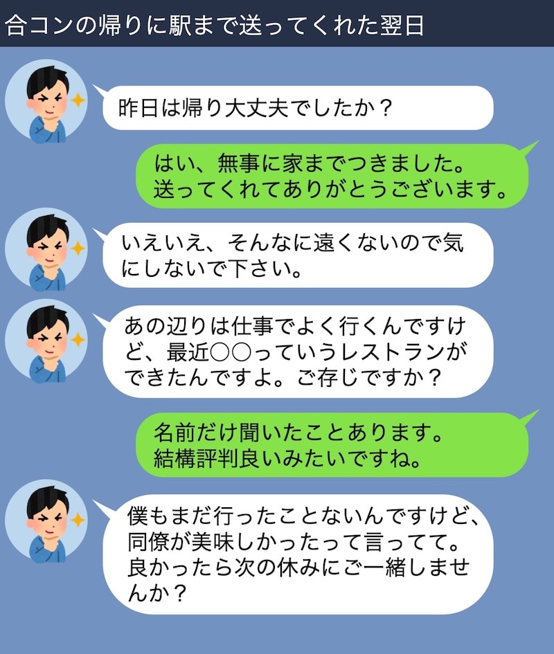 合コンや街コンの後のlineでデートに誘う正しいテンプレート集 モテちゃん