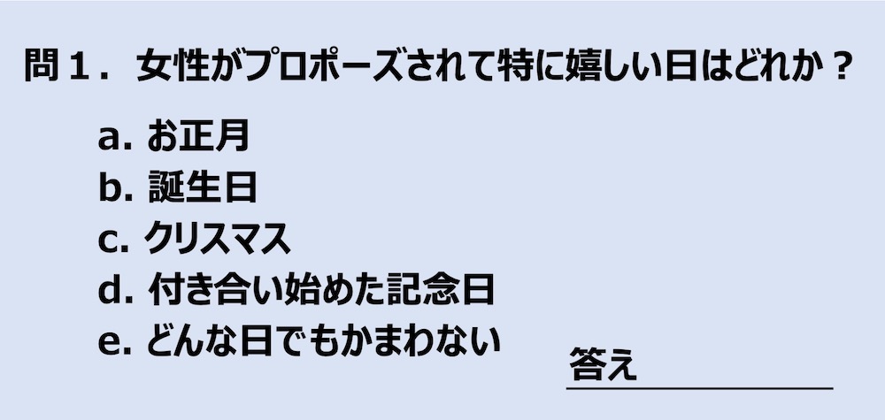 プロポーズをいつする どの日を選ぶべきかを女性に聞いてみた モテちゃん